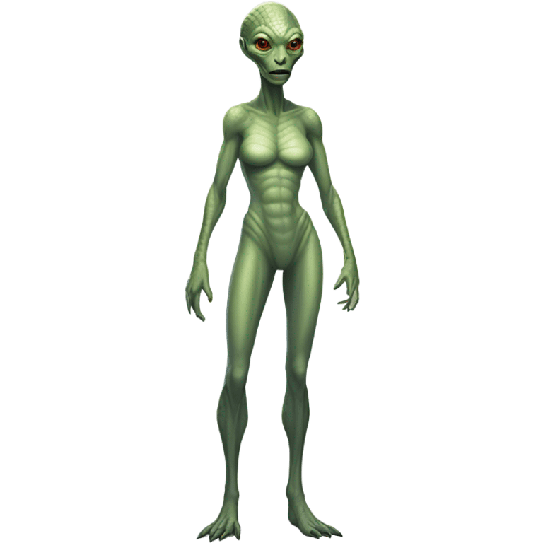 a reptilian alien woman full body emoji