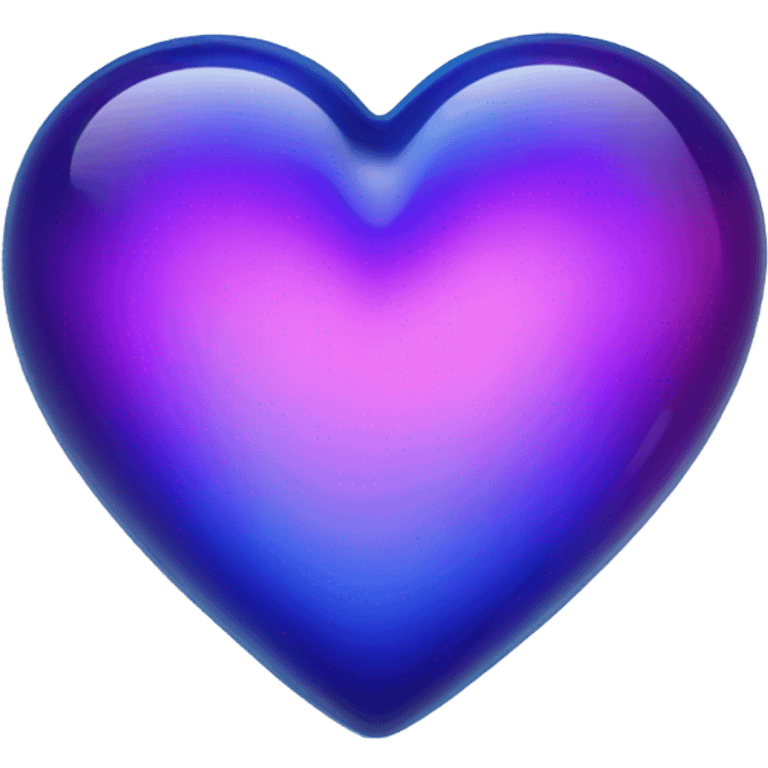 Neon glass cobalt heart  emoji