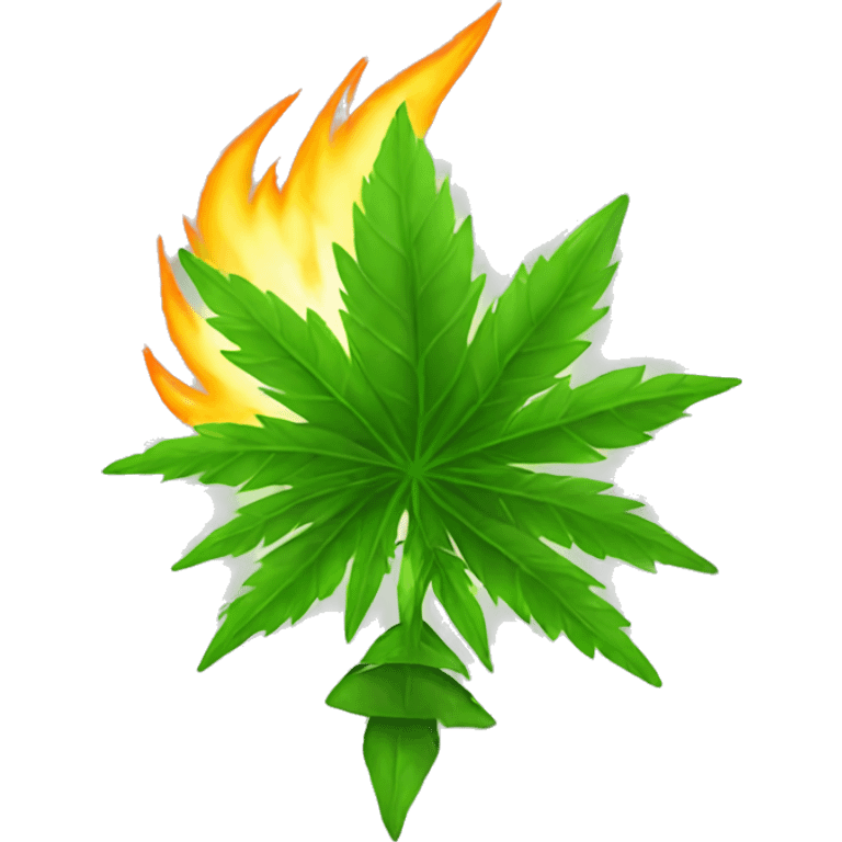 Pot leaf going super saiyan emoji