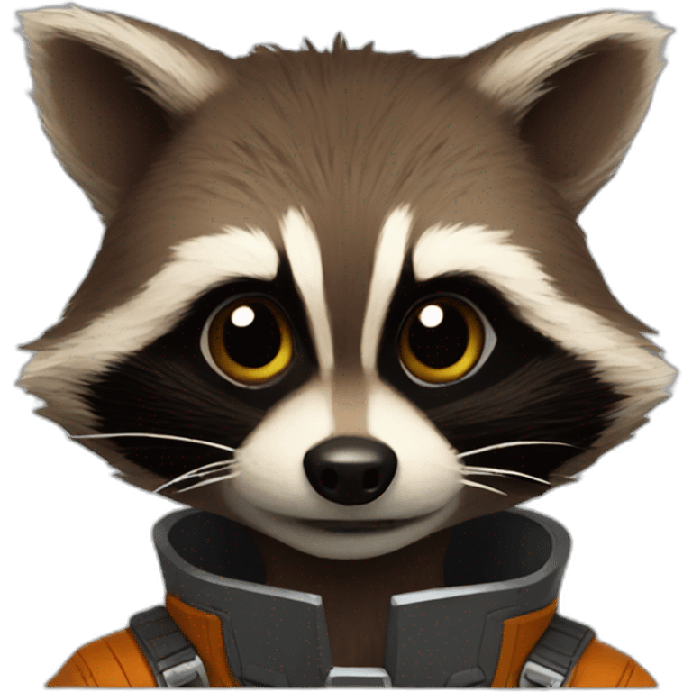 Rocket Raccoon say hello emoji