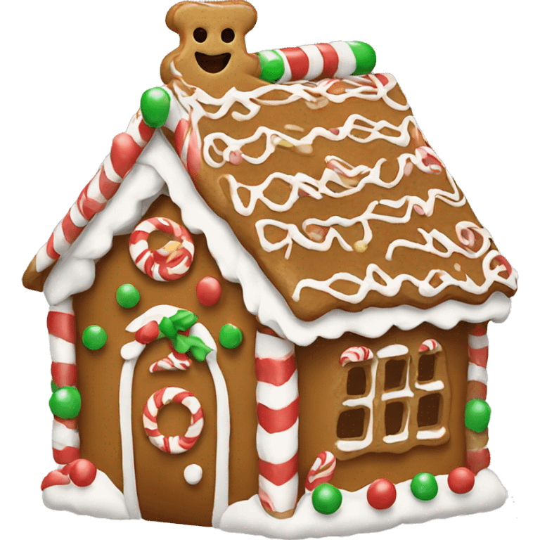 Cute Christmas gingerbread house emoji