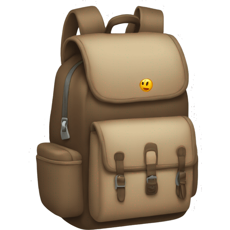 backpack and I’m the map emoji