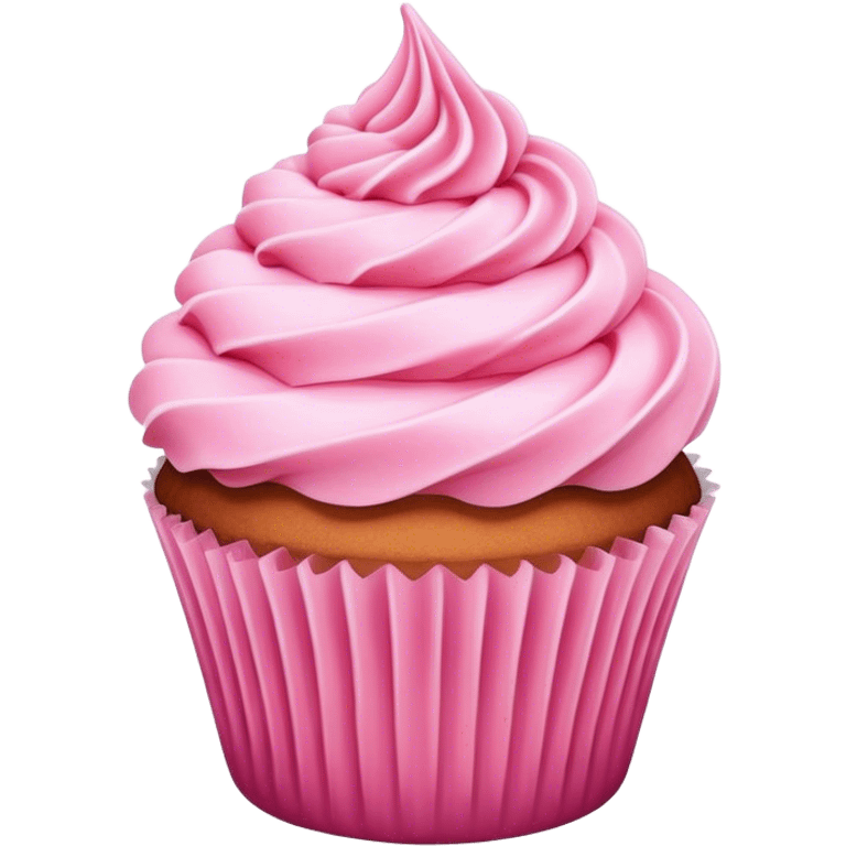 Cupcake with pink icing emoji