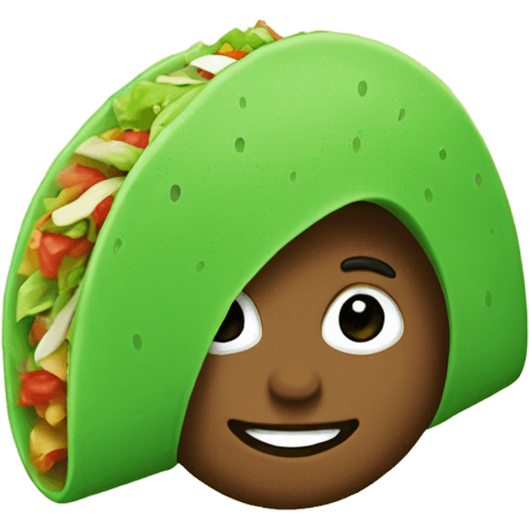 A green taco without a face emoji