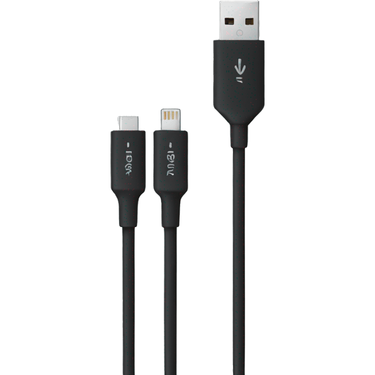 Black usb cable emoji