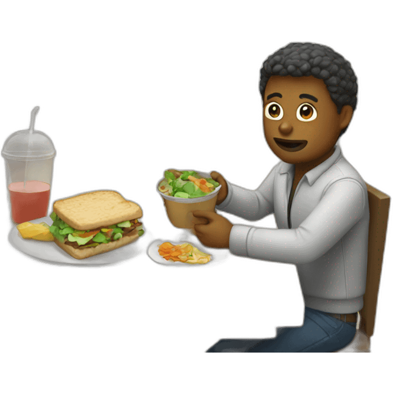 developer having lunch emoji