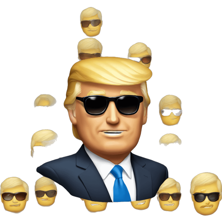 Trump wearing sunglasses emoji