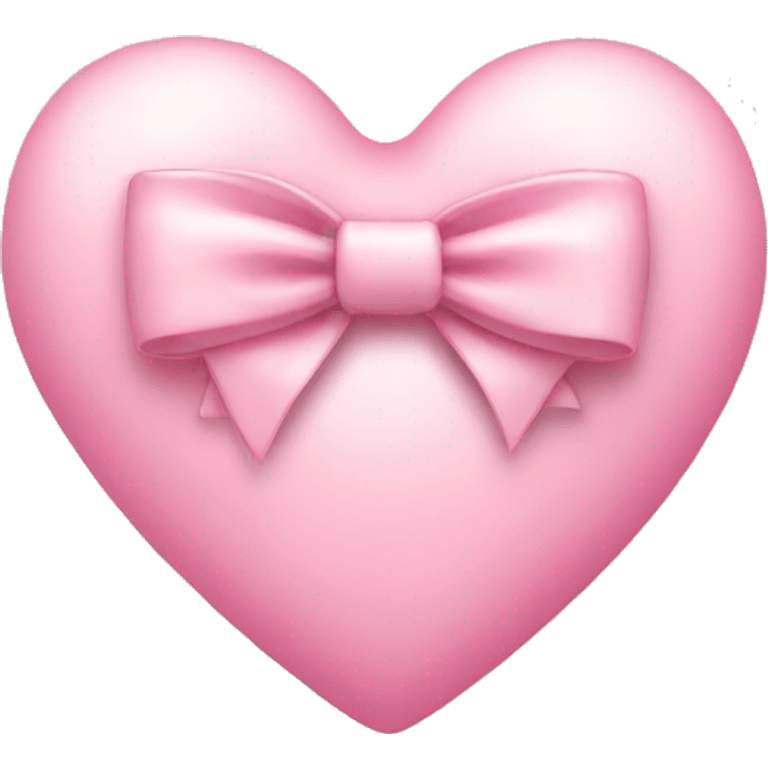 Light pink heart with bow  emoji