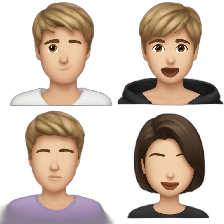 Justin bieber kiss selena gomez emoji