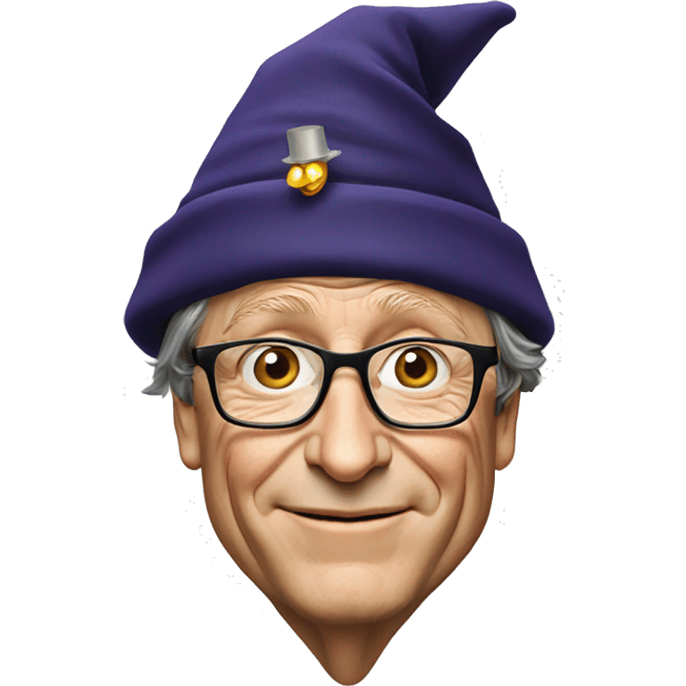 bill gates with a wizard hat emoji