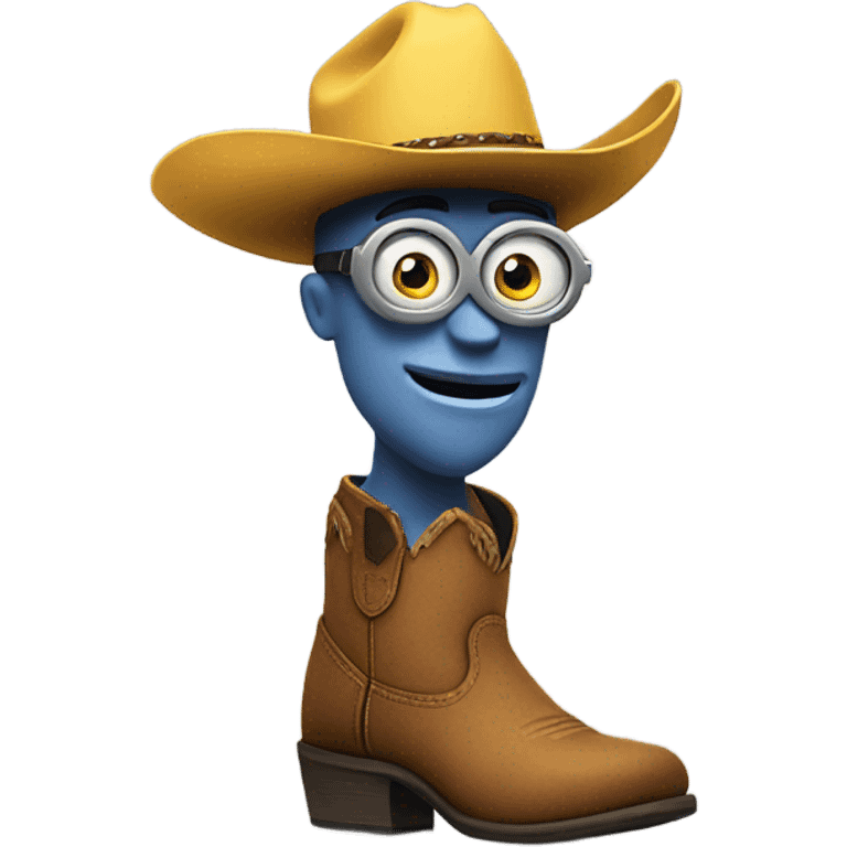 Minion wearing cowboy boots  emoji