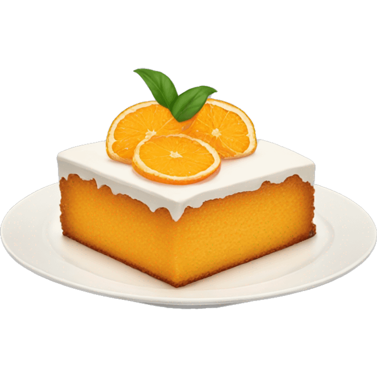 Greek orange cake on a plate emoji