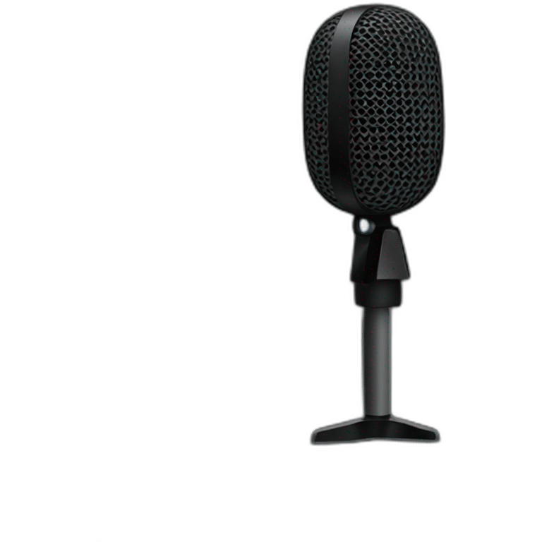 black microphone with pop protection emoji