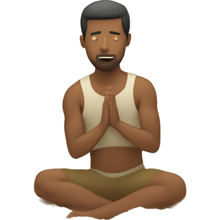 man on his knees with his hands in a mound of sand emoji