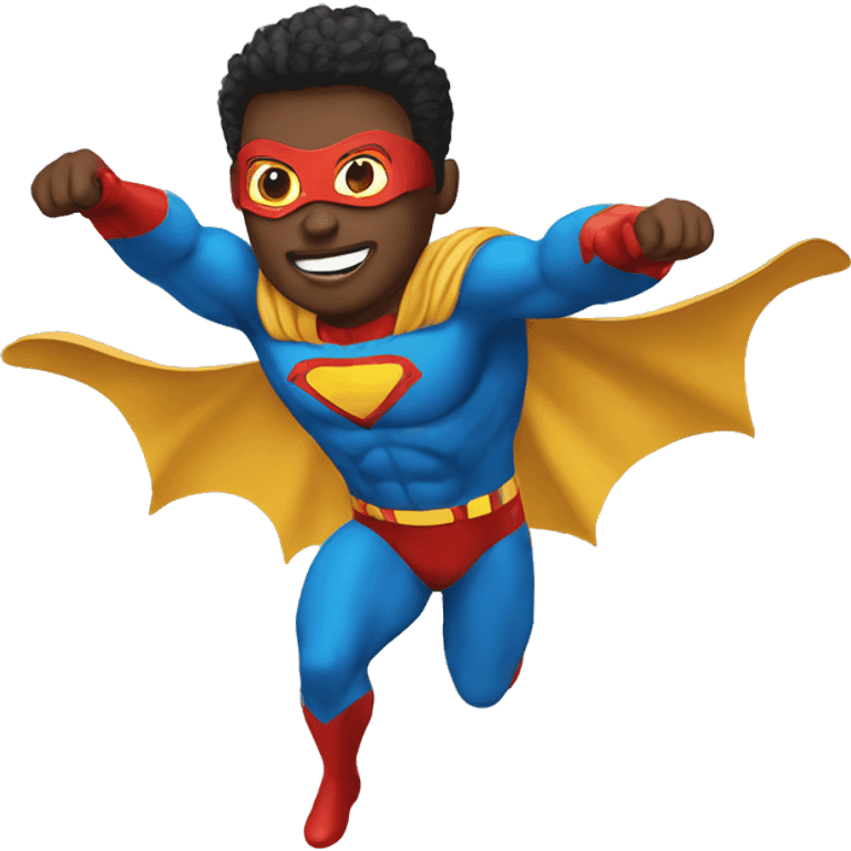 Superhero flying emoji