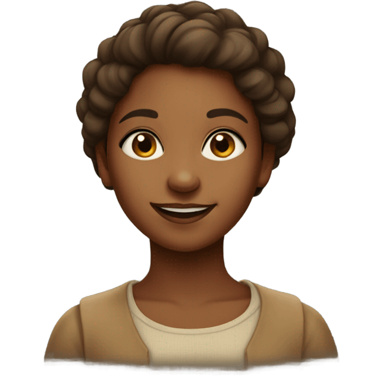 Pretty portrait of a brown skinned girl emoji