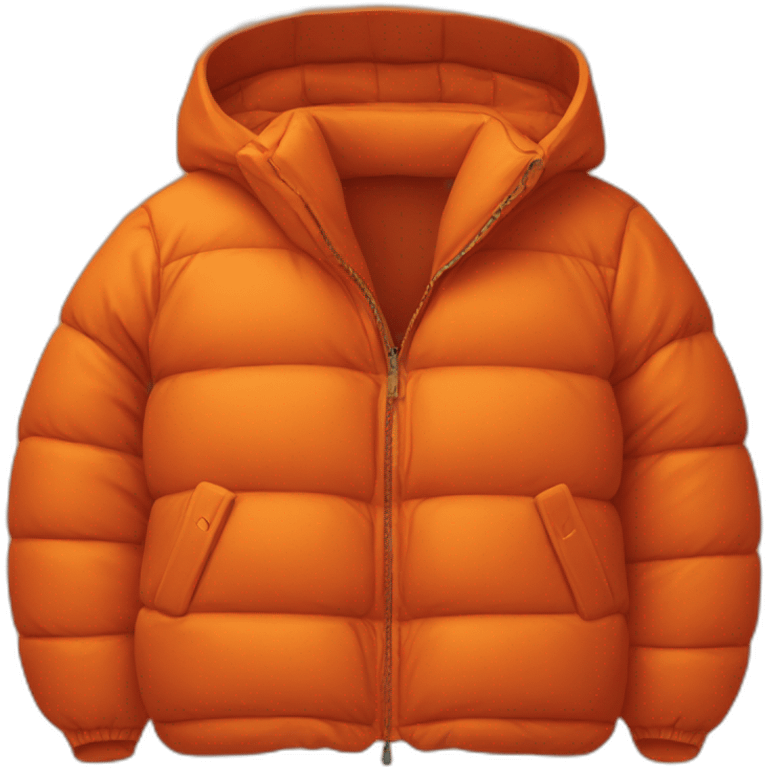 orange puffer jacket emoji