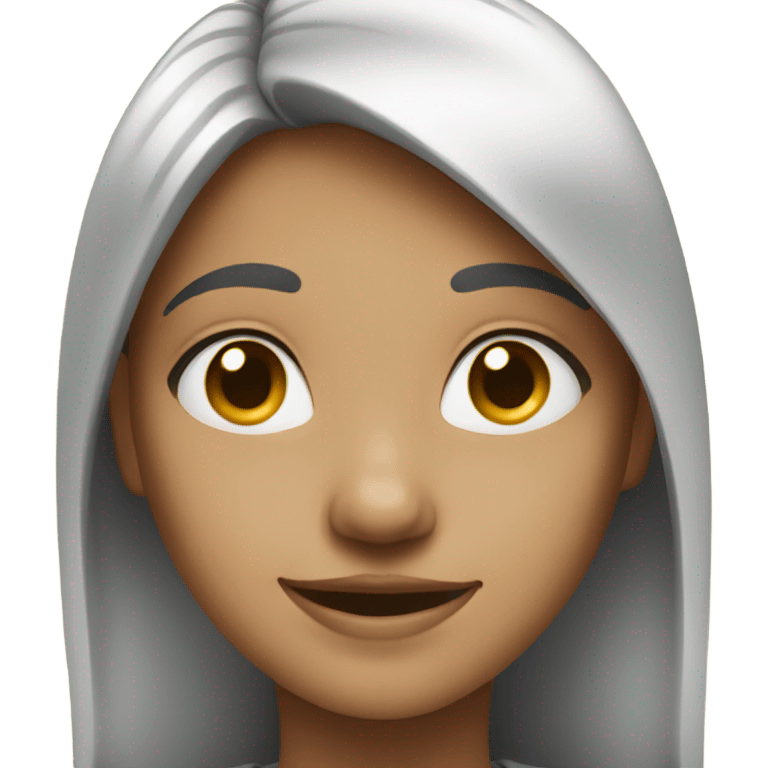 smiling girl looking at camera emoji