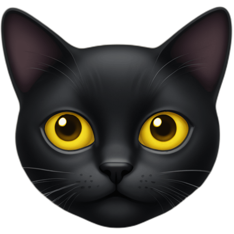 Black Cat yellow eyes emoji