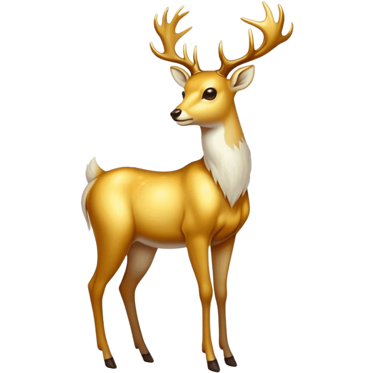 ghostly golden buck deer emoji