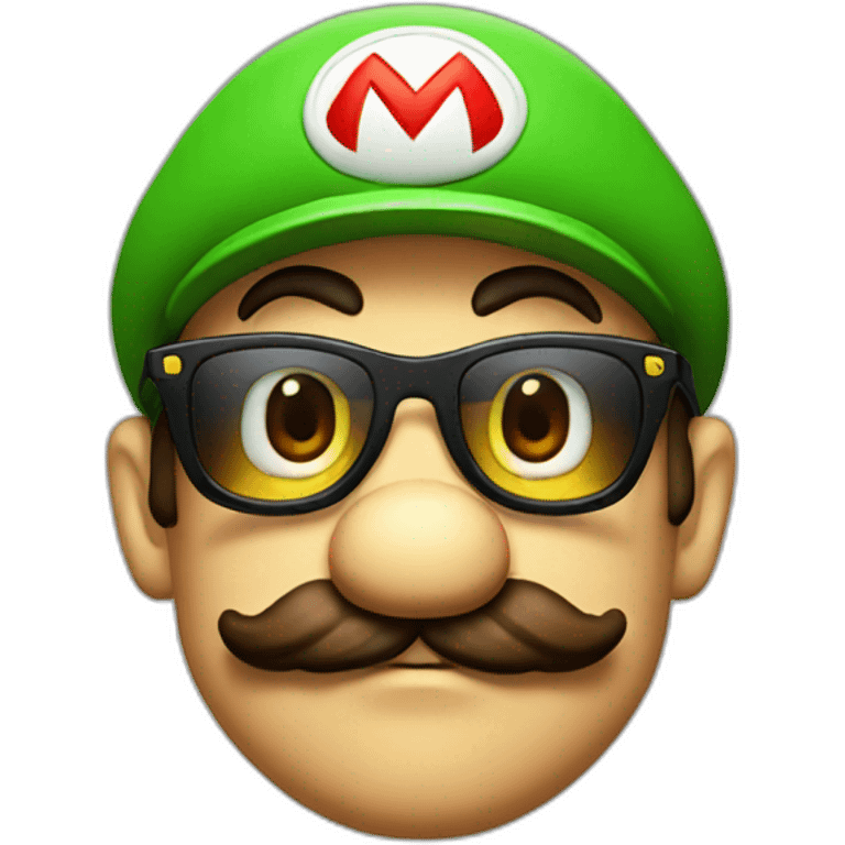 super mario with sunglasses emoji