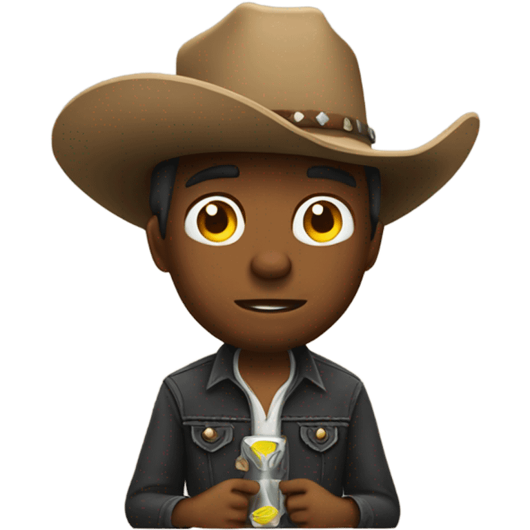 Drunk cowboy emoji