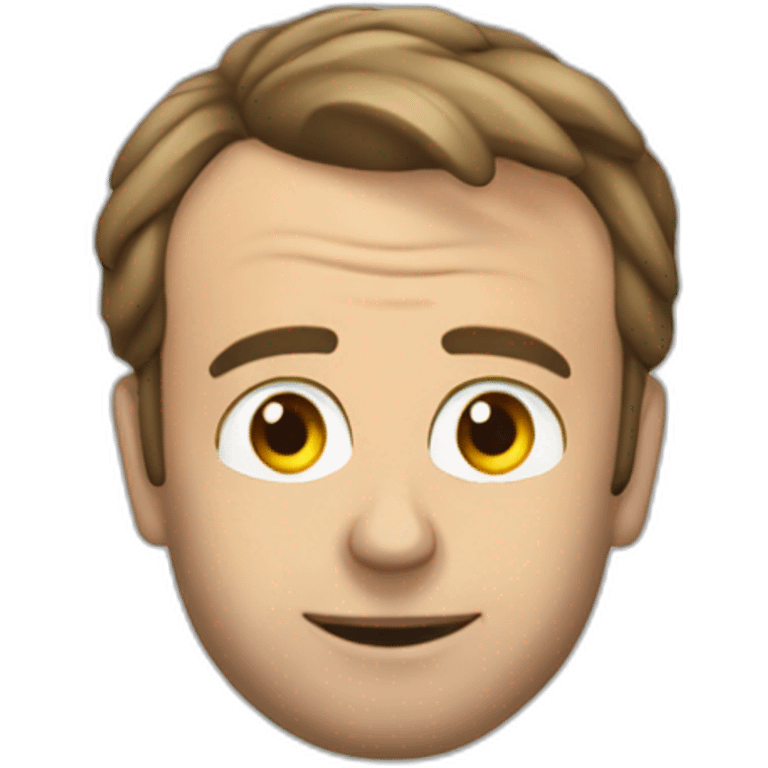 Macron en train de faire caca emoji