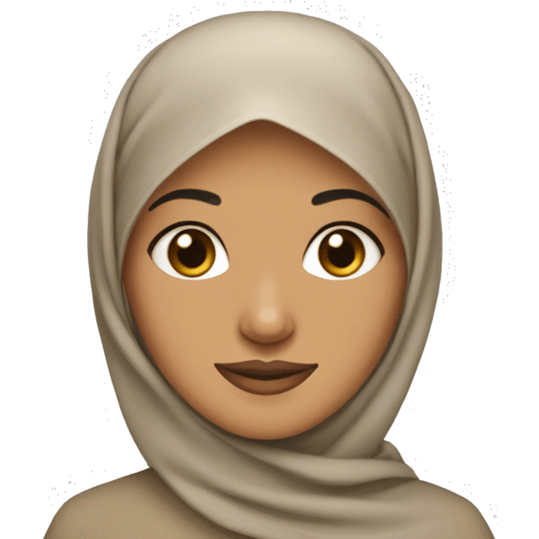 hijabi Southeast Asian hirl with tan skin emoji