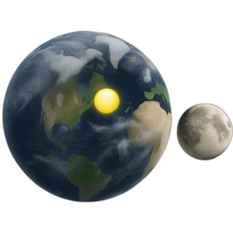 Moon ans Earth Gavity emoji