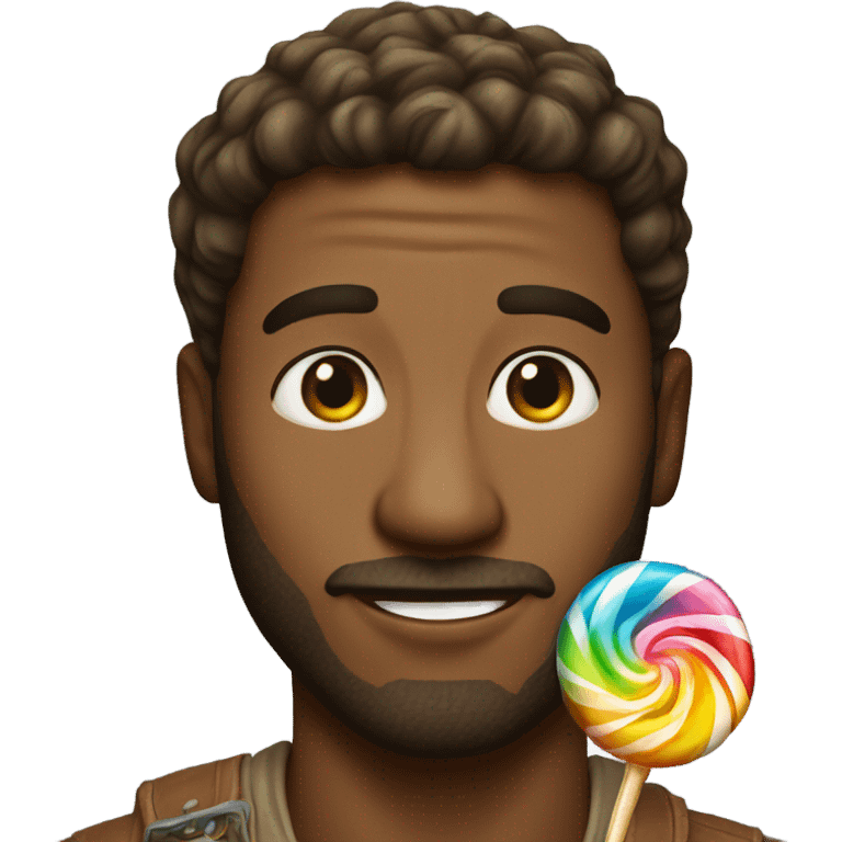 hot man with candy  emoji