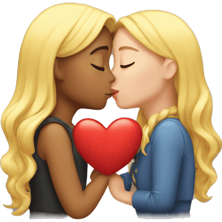 girls kissing  emoji