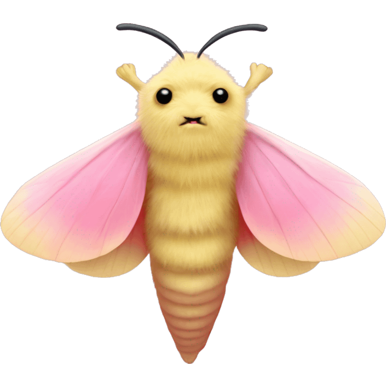 Fluffy Rosy maple moth emoji