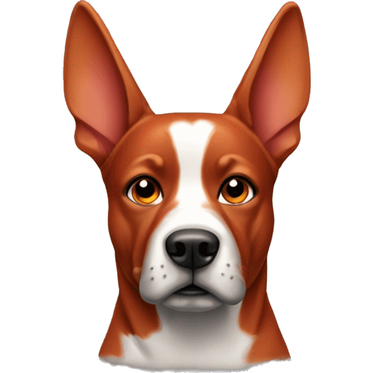 solid red dog with pointed ears emoji