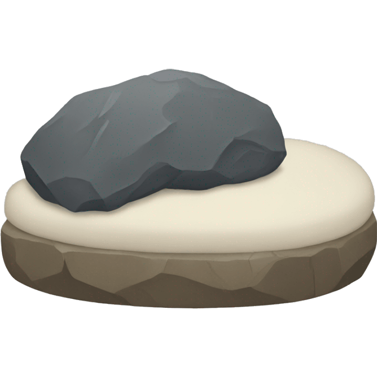 Rock sleeping in a bed  emoji