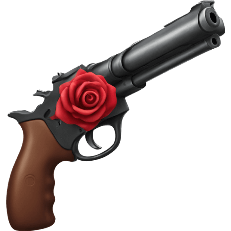 Red rose gun emoji