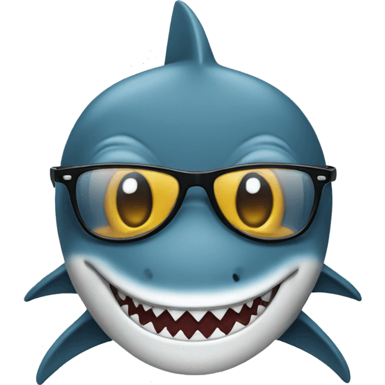 Shark with glasses emoji