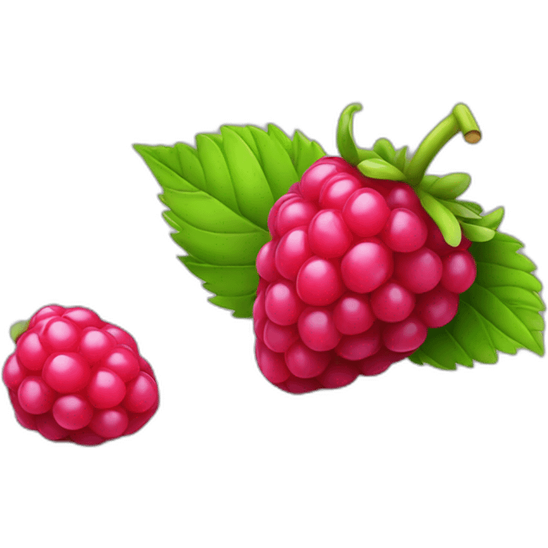 Raspberry the fruit emoji