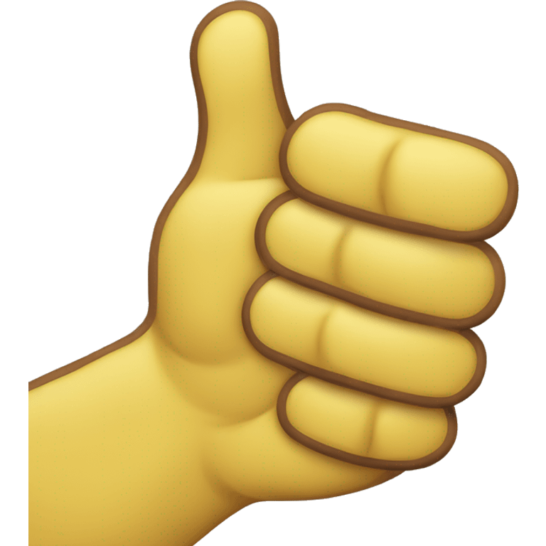 Thumbs up, brown thumb, yellow hand emoji