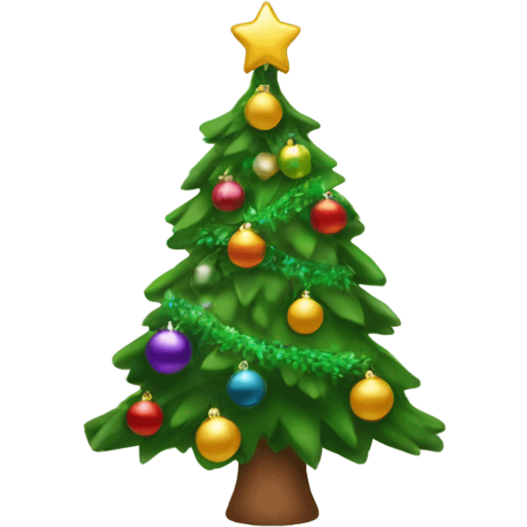 Christmas tree with ornaments  emoji