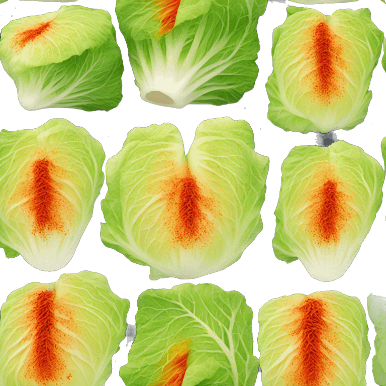 Napa cabbage with Red pepper powder  emoji