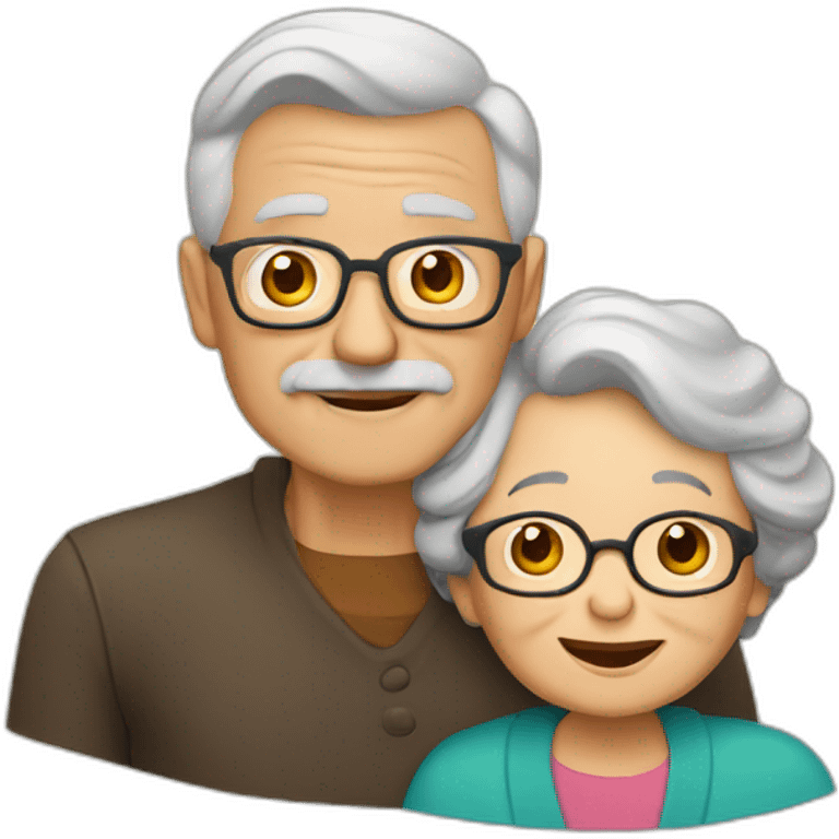 abuelo con abuela emoji