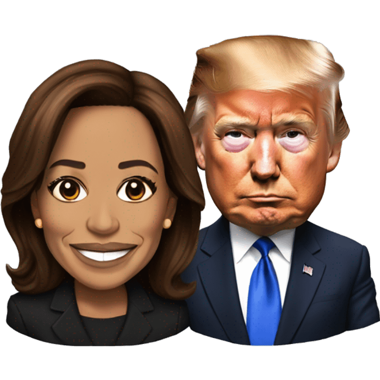 donald trump and kamala harris emoji