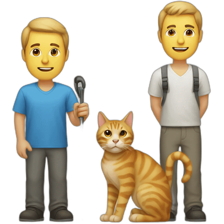 Blind man with a guide cat emoji