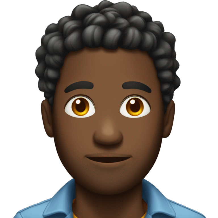 black guy with dread short hair and birthday hat emoji