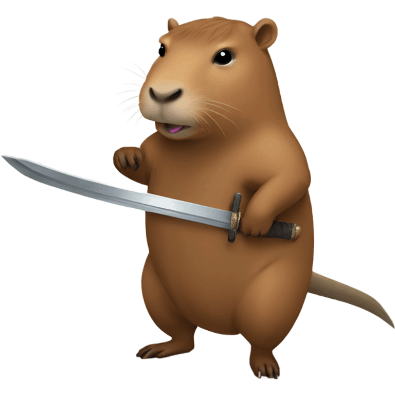 Capybara with sword  emoji