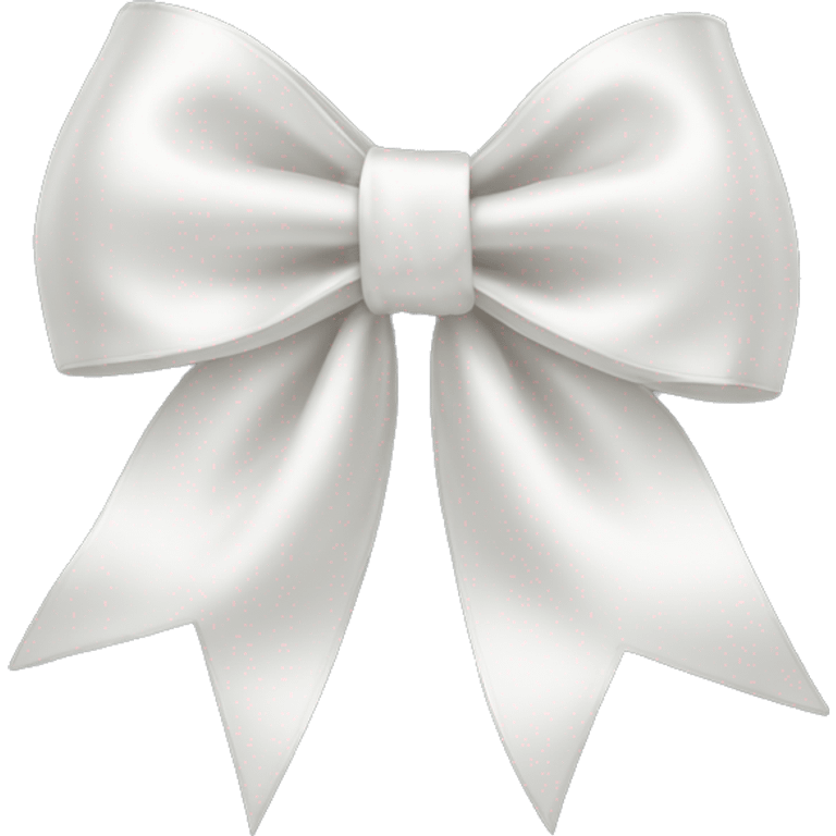 white satin bow emoji