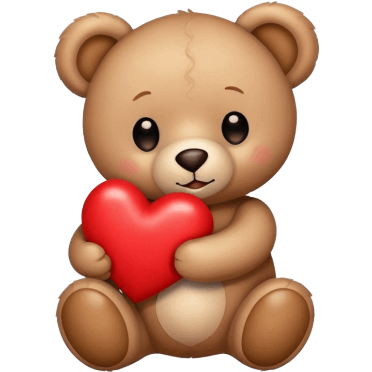 Teddy bear and heart emoji