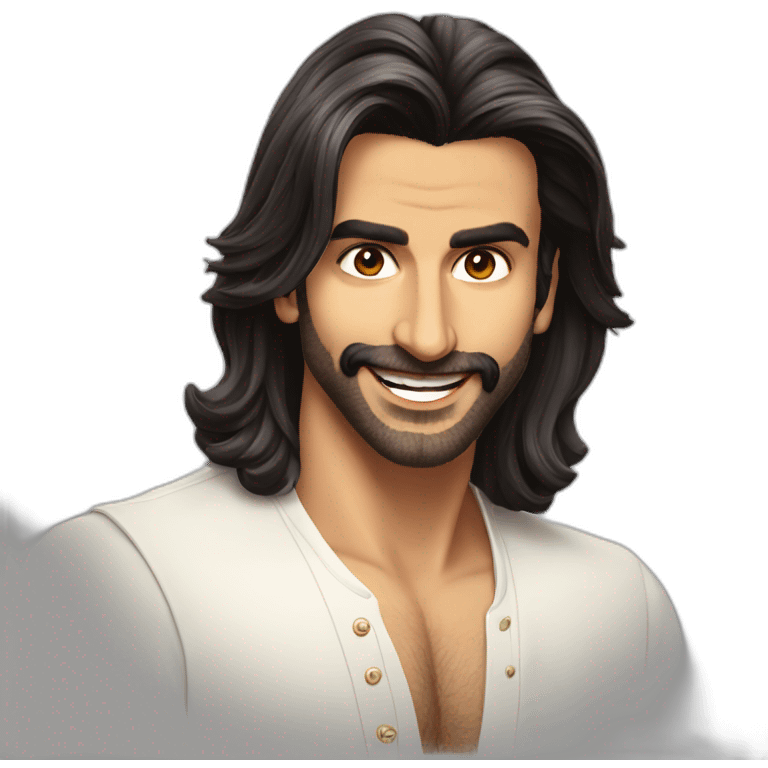 Ranveer Kapoor long hairs emoji