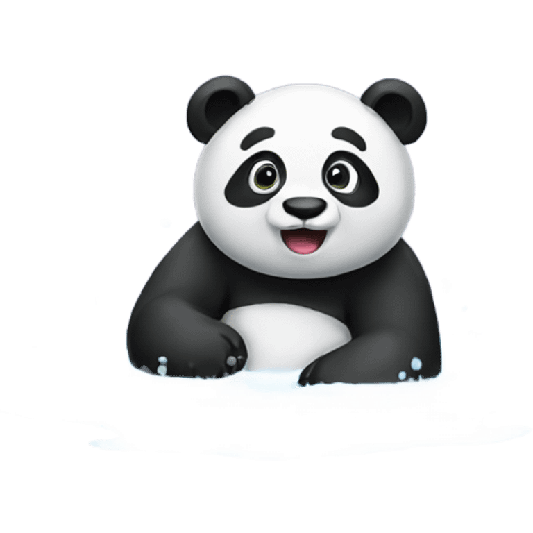 Panda in water  emoji