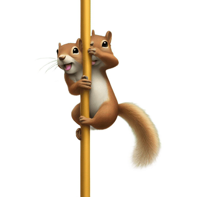 Squirrel pole dancing  emoji